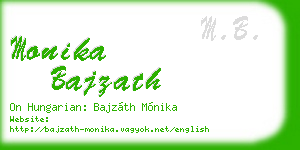 monika bajzath business card